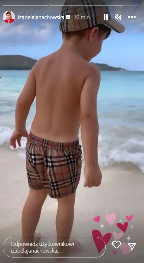Izabela Janachowska z synem na wakacjach Izabela Janachowska z synem na wakacjach