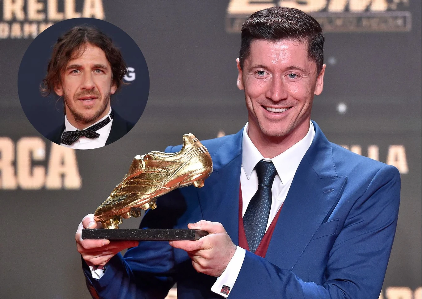 Carles Puyol i Robert Lewandowski