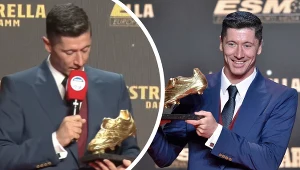Robert Lewandowski odebrał Złotego Buta. Polak zadał szyku na gali