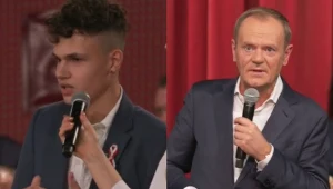 Młody mężczyzna zarzucił Donaldowi Tuskowi hipokryzję