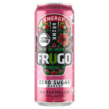 Frugo Energy Watermelon & Strawberry Gazowany napój energetyzujący 330 ml - 4