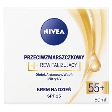 Nivea Przeciwzmarszczkowy + Rewitalizujący krem na dzień SPF 15 55+ 50 ml - 3