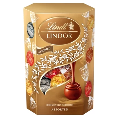 Lindt Lindor Praliny z czekolady mlecznej białej i gorzkiej 200 g - 0