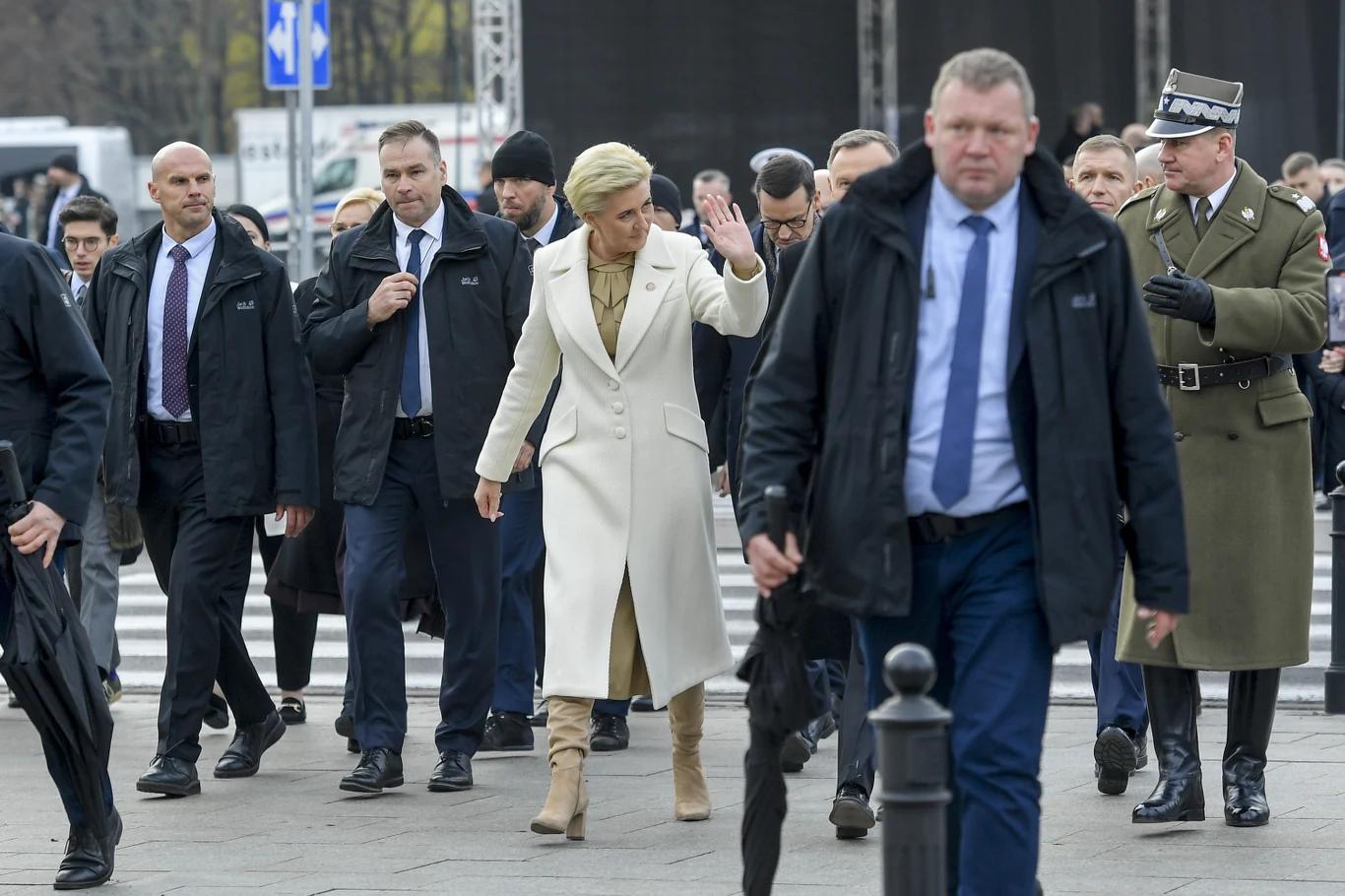 Agata Duda na obchodach Święta Niepodległości