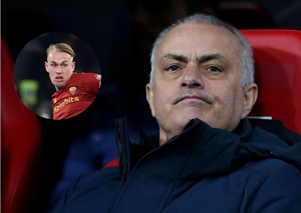 Jose Mourinho i Rick Karsdorp Jose Mourinho i Rick Karsdorp