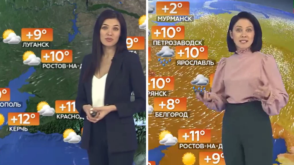 Internauci zauważyli subtelną różnicę w mapkach pogodowych propagandowej rosyjskiej telewizji NTV Internauci zauważyli subtelną różnicę w mapkach pogodowych propagandowej rosyjskiej telewizji NTV