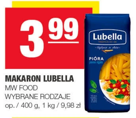 Lubella Makaron pióra 400 g
