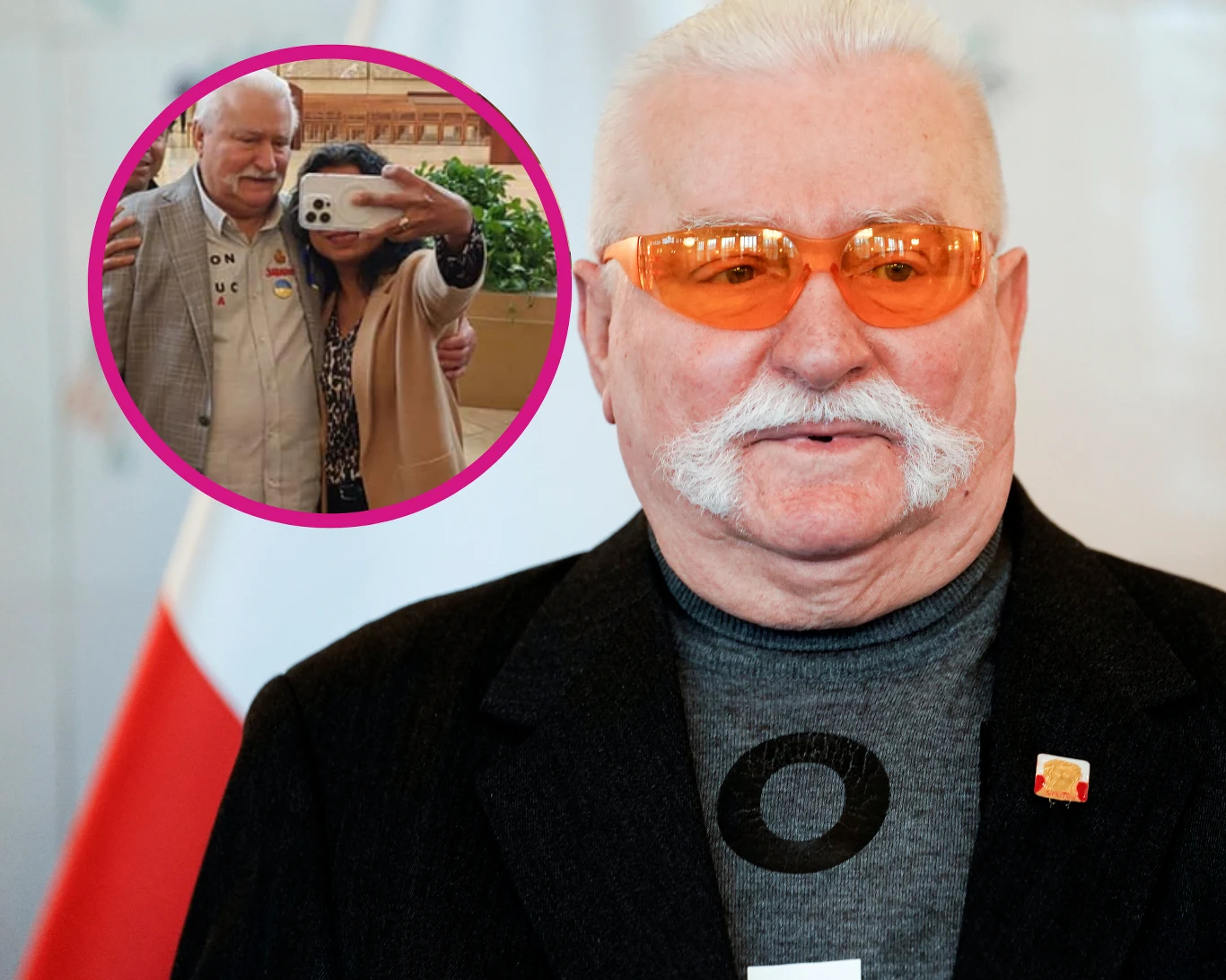 Lech Wałęsa odwiedził kościół w USA Lech Wałęsa odwiedził kościół w USA