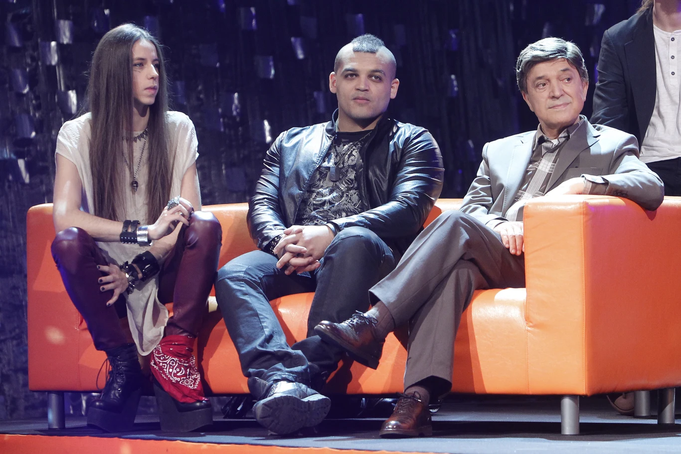 Michał Szpak, Damian Ukeje i Jerzy Połomski - konferencja przed sylwestrem 2012 r.