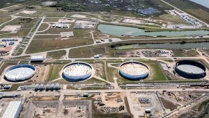 Magazyn strategicznych rezerw ropy naftowej we Freeport w Teksasie (widok z lotu ptaka)