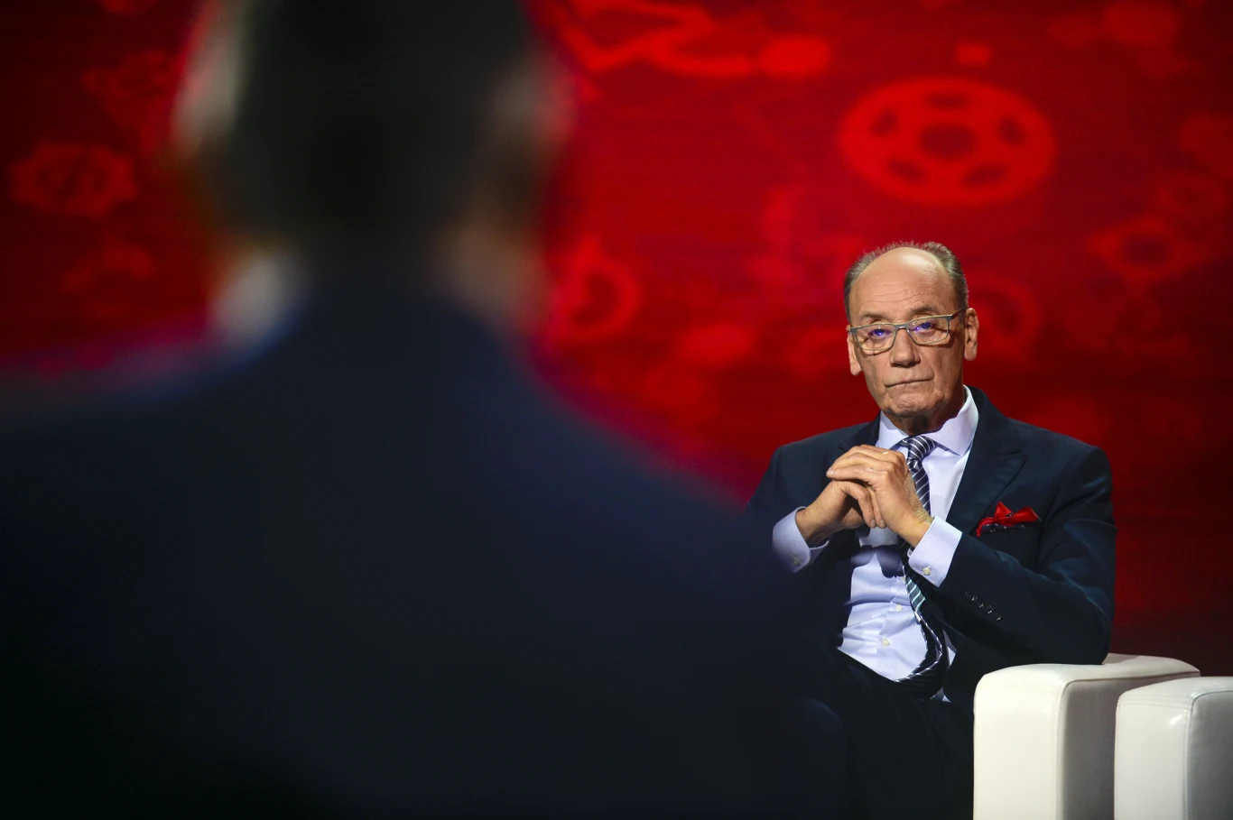 Dariusz Szpakowski na konferencji TVP przed mundialem w Katarze