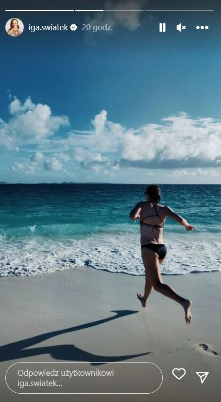 Iga Świątek na wakacjach w stroju kąpielowym Iga Świątek na wakacjach w stroju kąpielowym