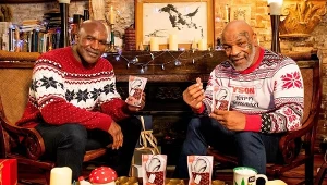Dawni mistrzowie boksu, Mike Tyson i Evander Holyfield wspólnie promują świąteczne cukierki z marihuaną