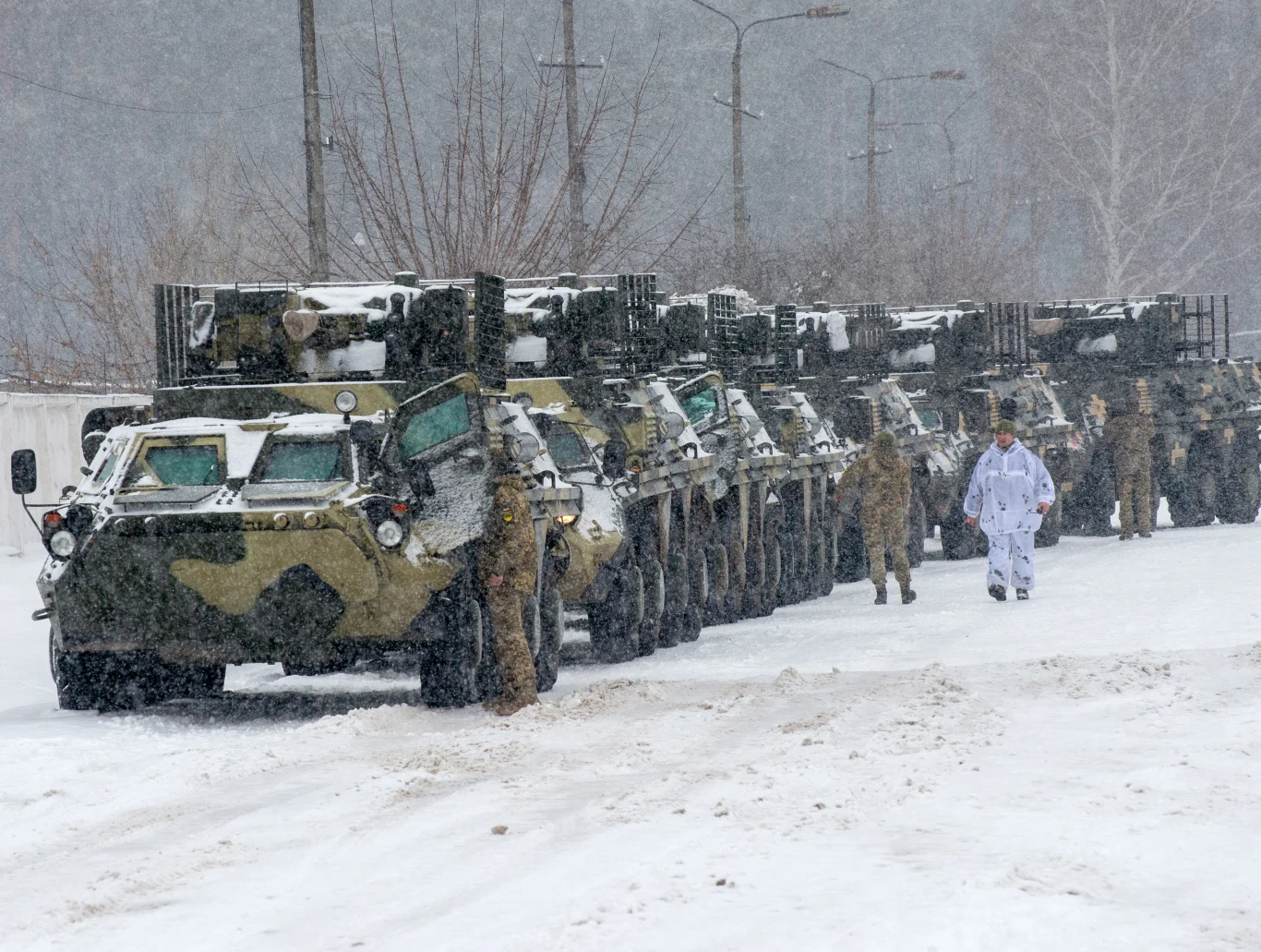 Ukraińskie wojsko; zdjęcie z lutego, kiedy Rosja przypuściła atak na pełną skalę na Ukrainę Ukraińskie wojsko; zdjęcie z lutego, kiedy Rosja przypuściła atak na pełną skalę na Ukrainę