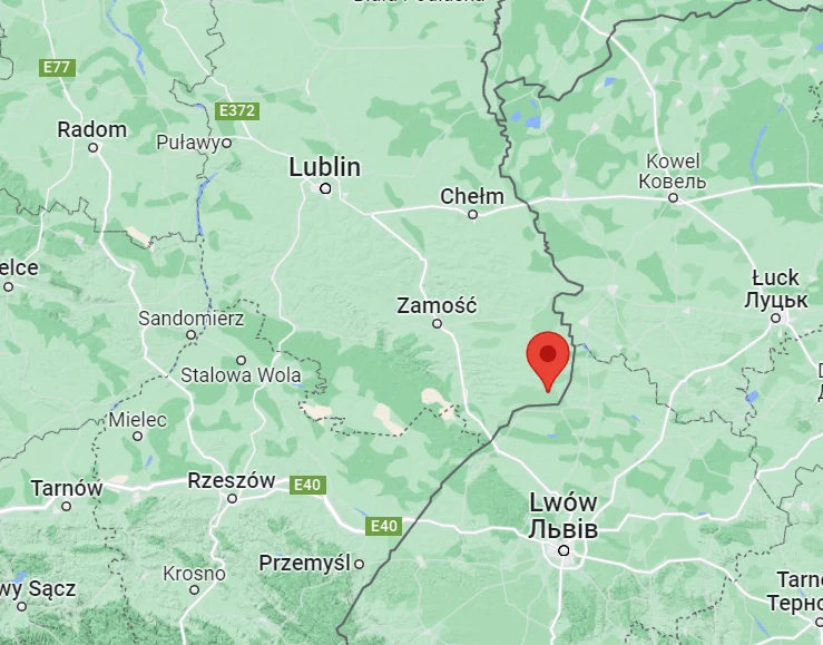 Lokalizacja miejscowości Przewodów/ Google Maps