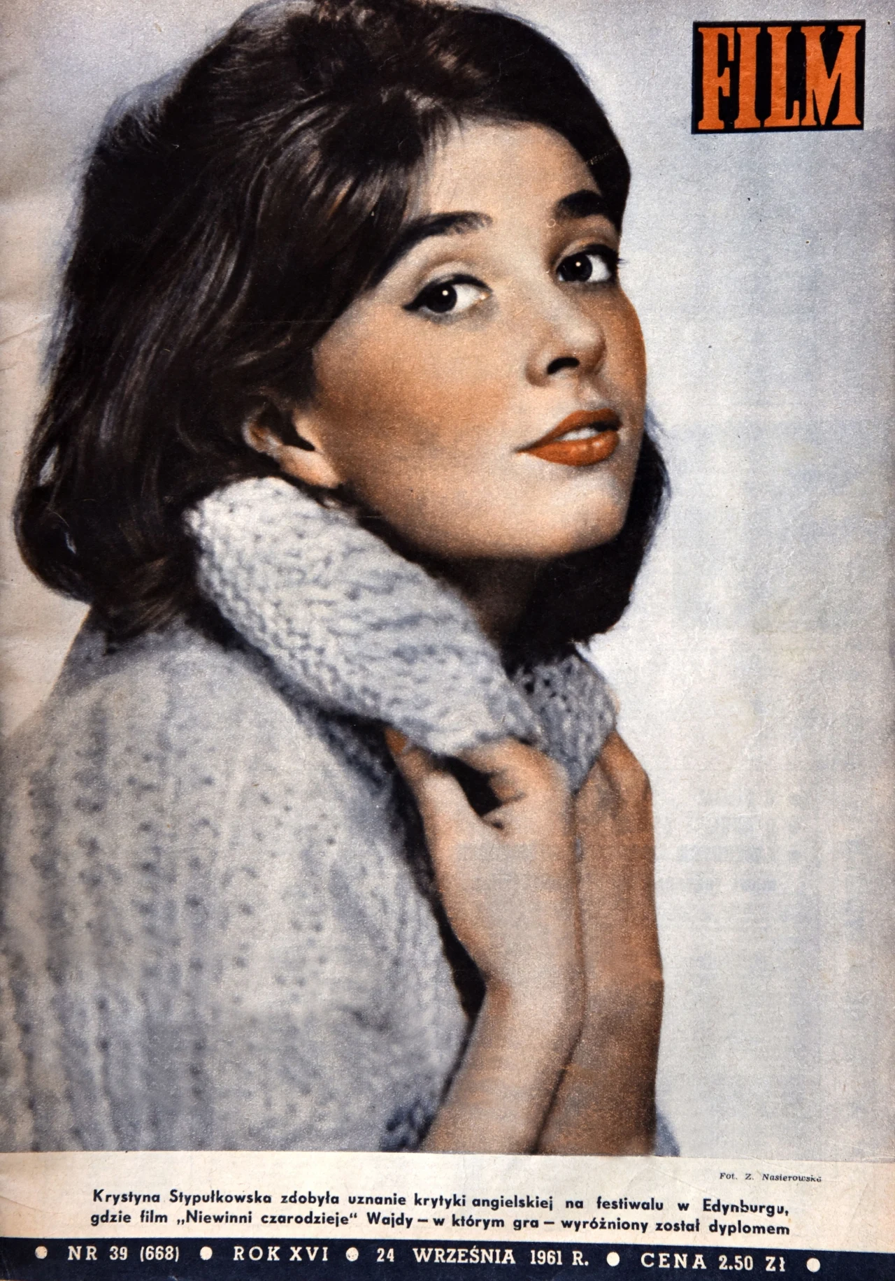 Krystyna Stypułkowska na okładce magazynu "Film" 