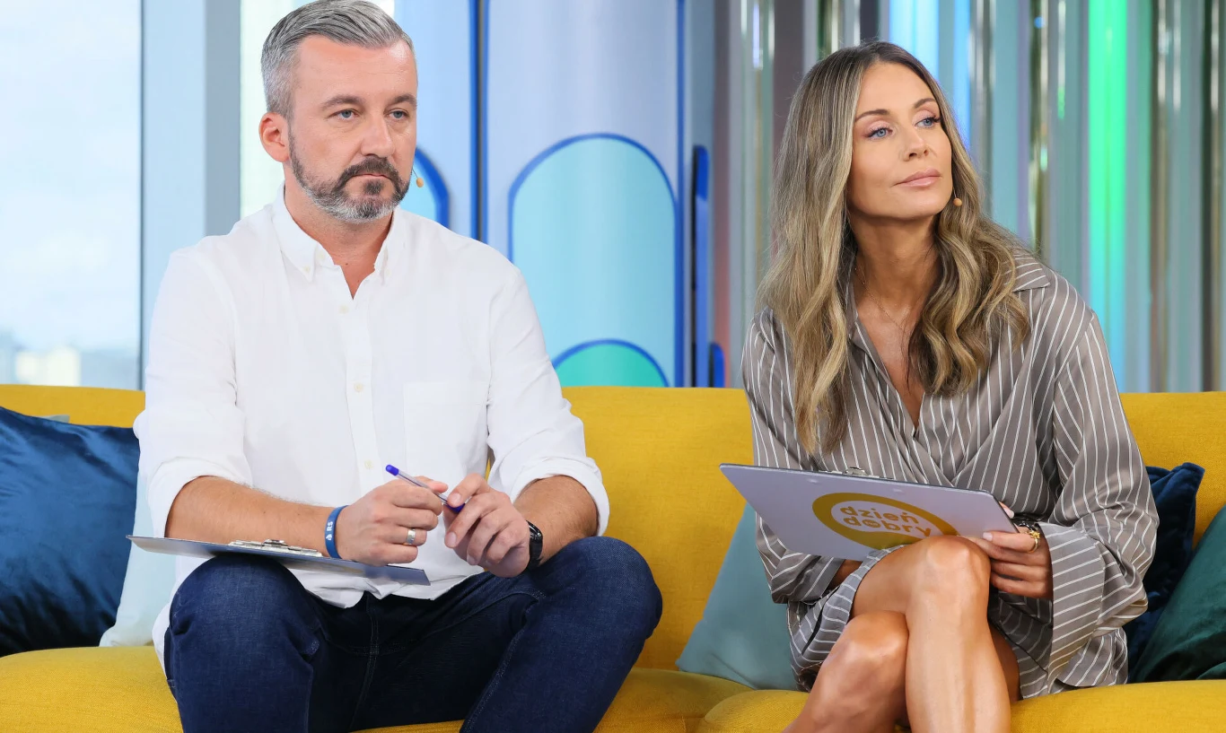 Krzysztof Skórzyński i Małgorzata Rozenek-Majdan w 'Dzień Dobry TVN"