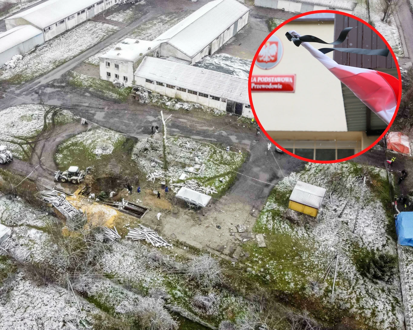 Przewodów. Miejsce, w którym doszło do wybuchui Przewodów. Miejsce, w którym doszło do wybuchui