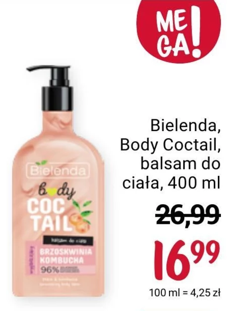 Bielenda Body Coctail Balsam do ciała nawilżający rabarbar wanilia 400 ml