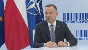Andrzej Duda podczas wywiadu w Studiu Kongresu 590 