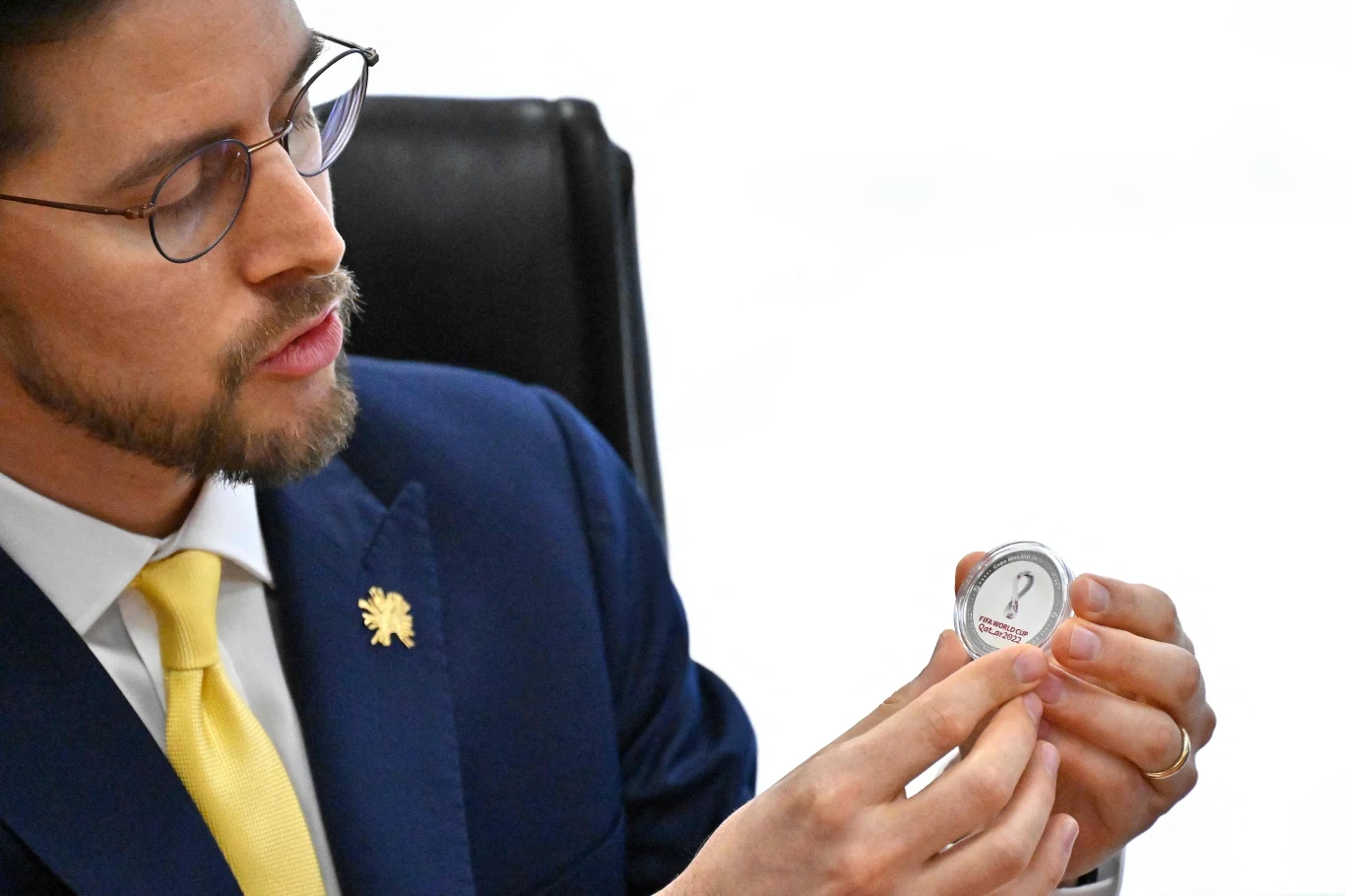 Moneta nawiązuje nawiązuje do bohatera narodowego generała Antonio José de Sucre.  Monety kolekcjonerskie nie są prawnym środkiem płatniczym. Fot AFP/AFP RODRIGO BUENDIA