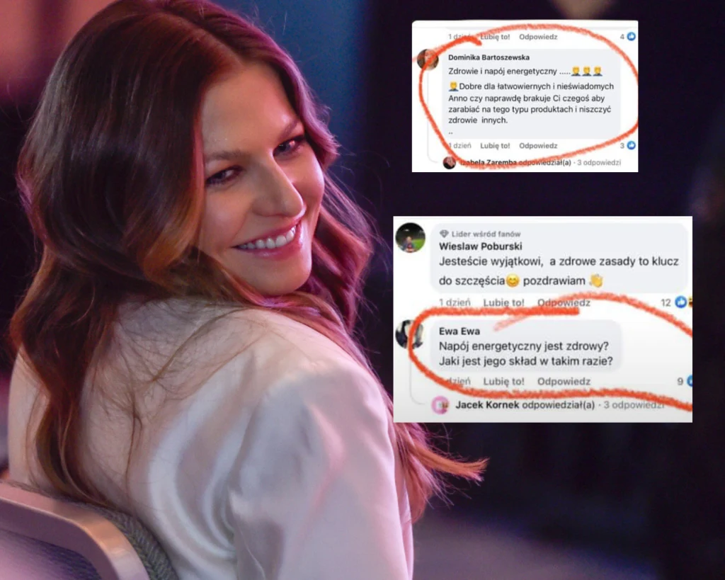 Anna Lewandowska kłóci sie z fanami o energetyki