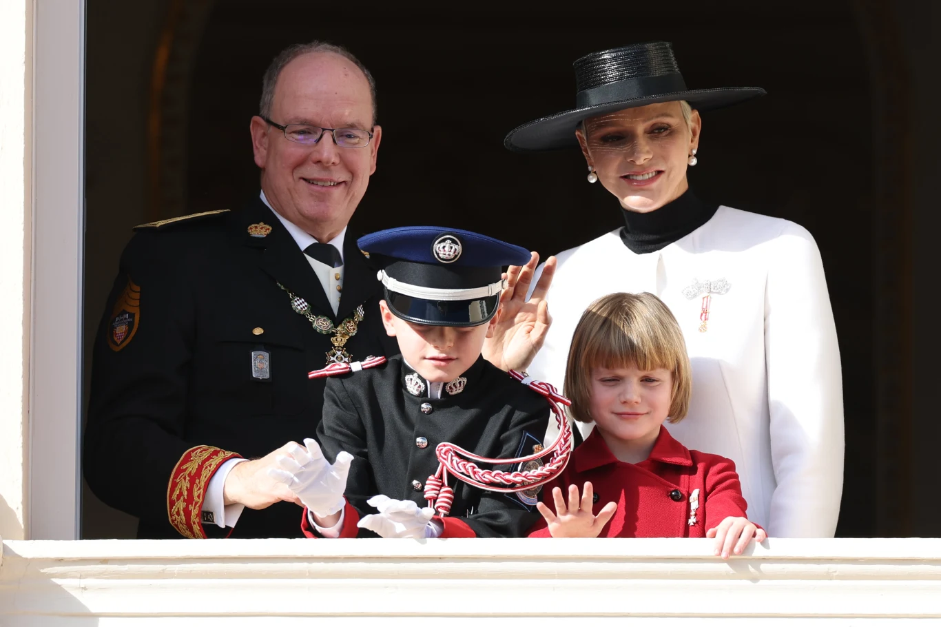 Księżna Charlene, książę Albert, Jacques i Gabrielle