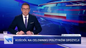 Materiał "Kościół na celowniku opozycji" został wyemitowany w "Wiadomościach" TVP