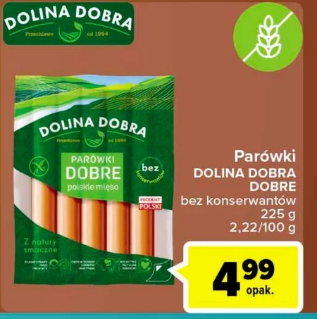 Dolina Dobra Parówki dobre polskie mięso 225 g