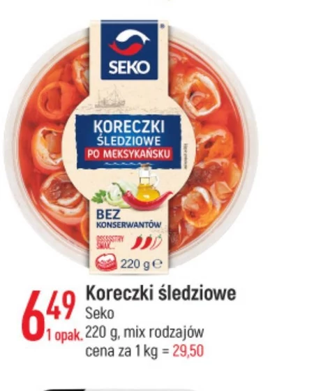 SEKO Koreczki śledziowe po giżycku 220 g