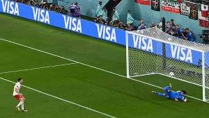 Robert Lewandowski zmarnował rzut karny w meczu Meksyk - Polska