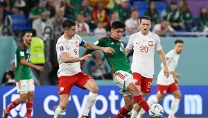 Robert Lewandowski i Piotr Zieliński w meczu z Meksykiem