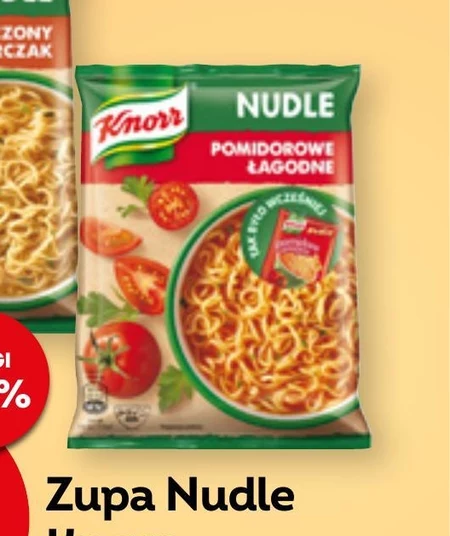 Knorr Nudle Zupa danie pomidorowe łagodne 65 g