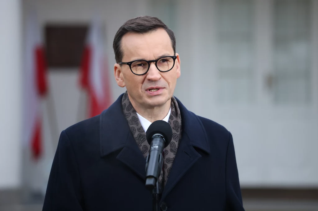 Premier Mateusz Morawiecki podczas wizyty w muzeum Józefa Piłsudskiego w Sulejówku, 23 bm.