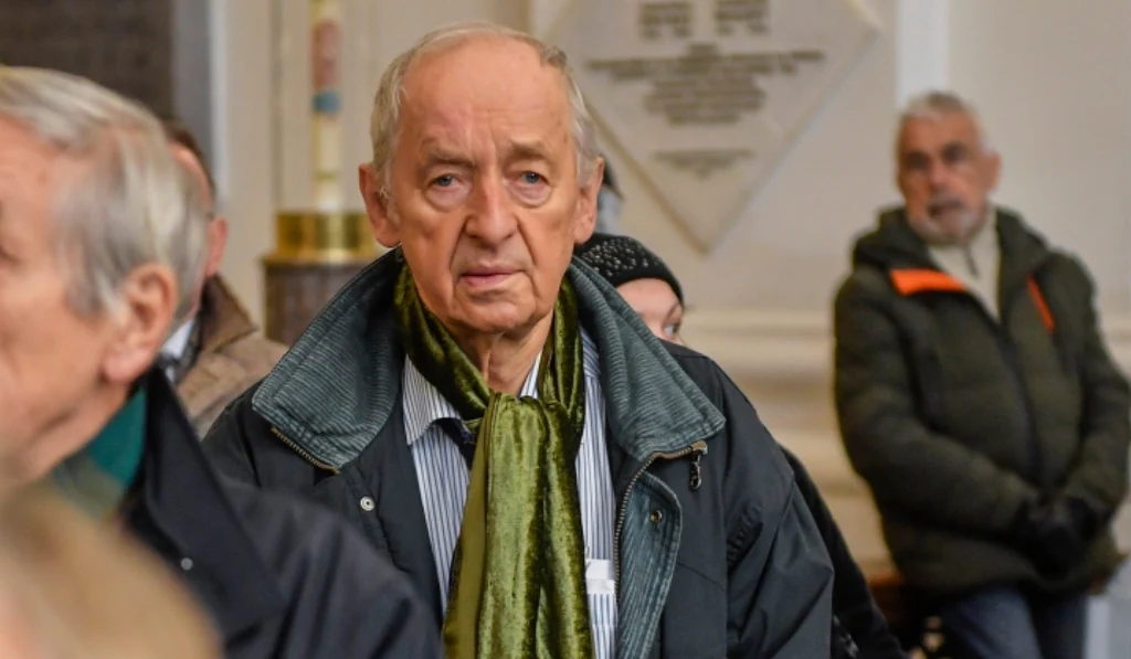Pogrzeb Jerzego Połomskiego. Andrzej Rosiewicz