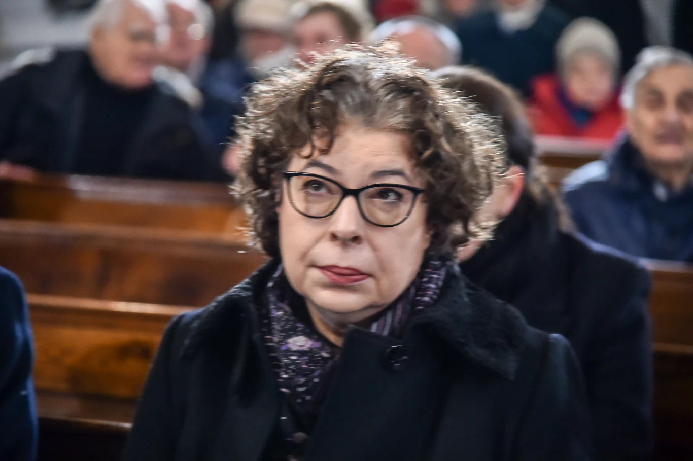 Pogrzeb Jerzego Połomskiego. Na zdjęciu Wanda Zmigrodzka