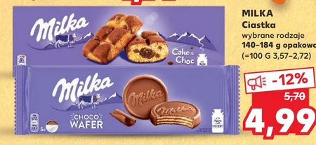 Milka Choco Wafer Wafelek z kremem kakaowym oblany czekoladą mleczną 150 g (5 x 30 g)