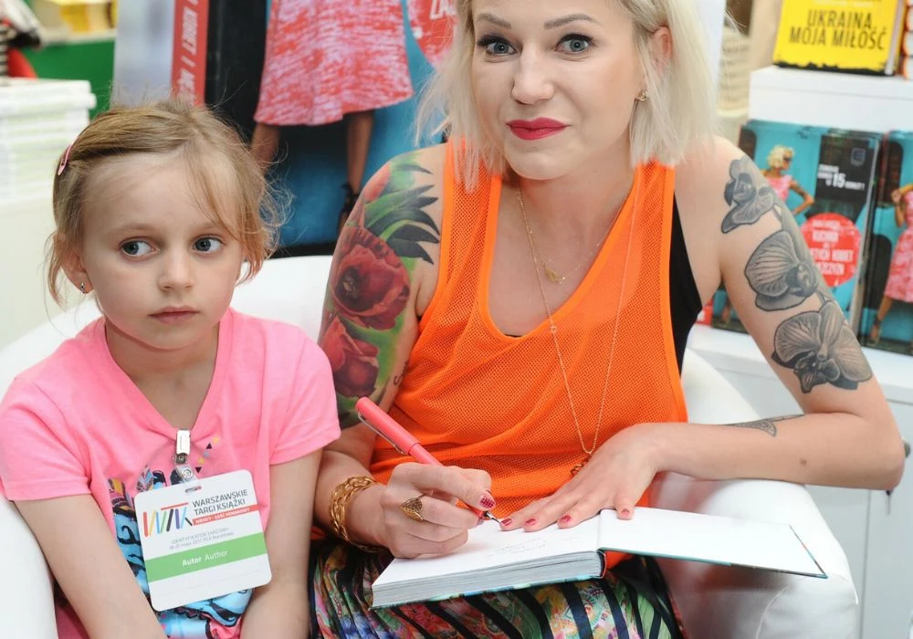 Daria Ładocha z córką Daria Ładocha z córką