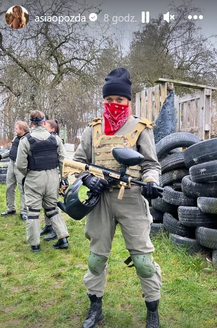 Joanna Opozda wybrała się na paintball Joanna Opozda wybrała się na paintball