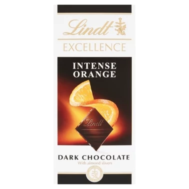 Lindt Excellence Szwajcarka czekolada deserowa z sokiem pomarańczowym i migdałami 100 g - 0