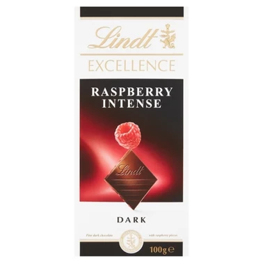 Lindt Excellence Czekolada ciemna z kawałkami malin 100 g - 0