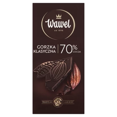 Wawel Czekolada gorzka 70 % cocoa klasyczna 100 g - 0