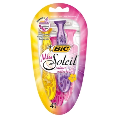 BiC Miss Soleil Colour Collection 3-ostrzowa golarka 4 sztuki - 0