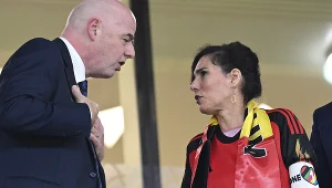 Gianni Infantino w rozmowie z Hadją Lahbib