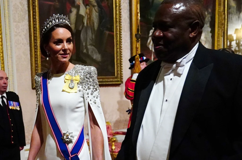 Księżna Kate i Prezydent RPA Cyril Ramaphosa.