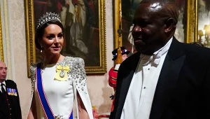 Księżna Kate i Prezydent RPA Cyril Ramaphosa.