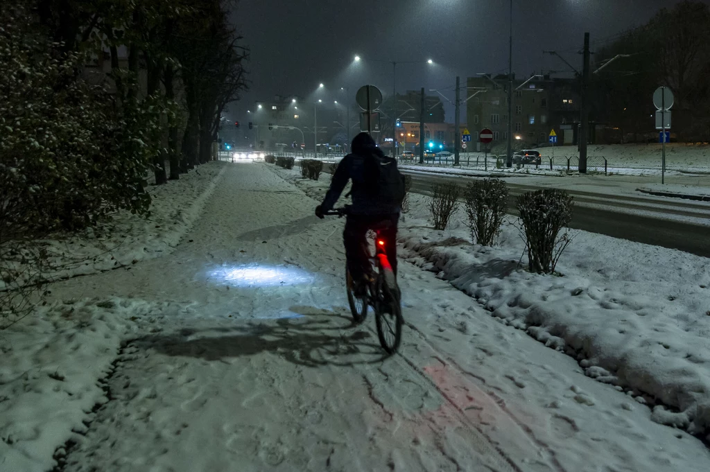 Zimowa jazda na rowerze