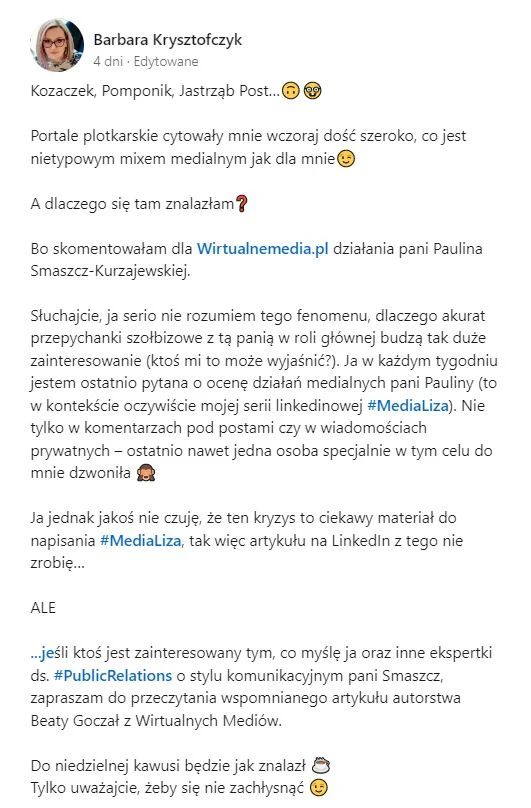 Barbara Krzysztofczyk Barbara Krzysztofczyk