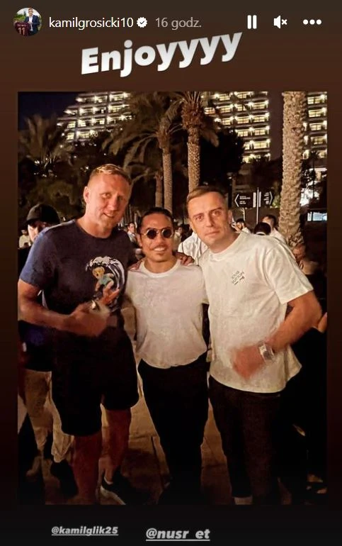 Kamil Glik, Salt Bae, Kamil Grosicki Kamil Glik, Salt Bae, Kamil Grosicki