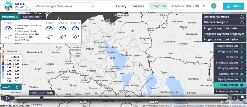 Serwis pogodowy IMGW meteo.imgw.pl 